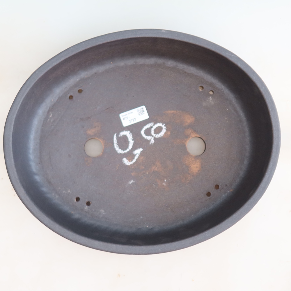 Vaso da bonsai in ceramica 37,5 x 30,5 x 8 cm, colore marrone
