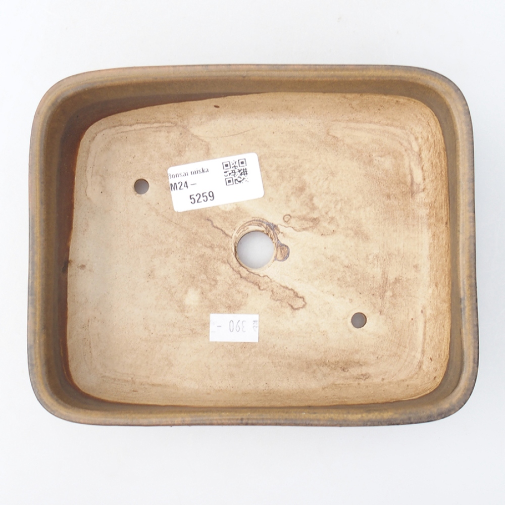 Ciotola per bonsai in ceramica 17,5 x 14 x 4,5 cm, marrone