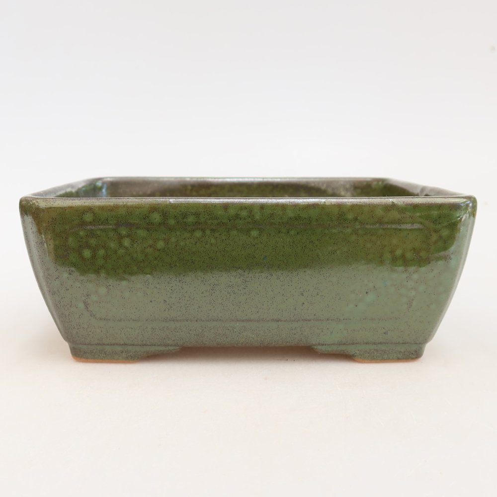 Ciotola per bonsai in ceramica 16 x 12 x 6 cm, verde