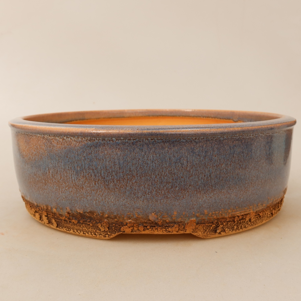 Vaso da bonsai in ceramica 24 x 24 x 7,5 cm, colore blu