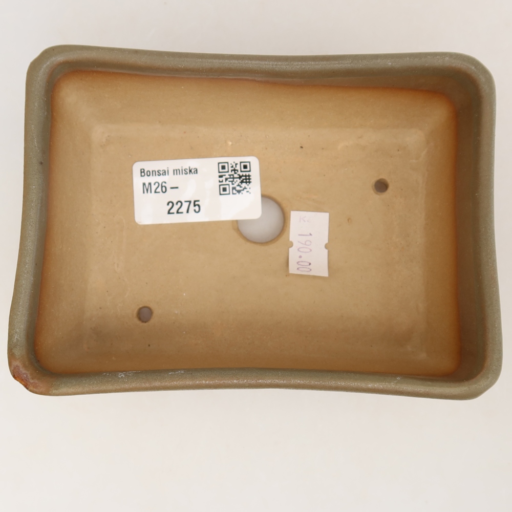 Vaso da bonsai in ceramica 13 x 9 x 5 cm, colore grigio