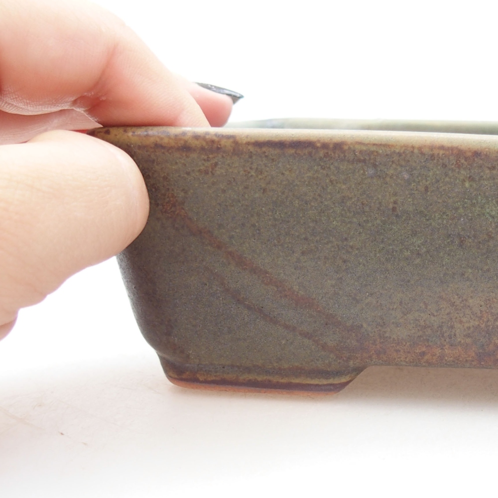 Ciotola bonsai in ceramica 22 x 17 x 5 cm, verde