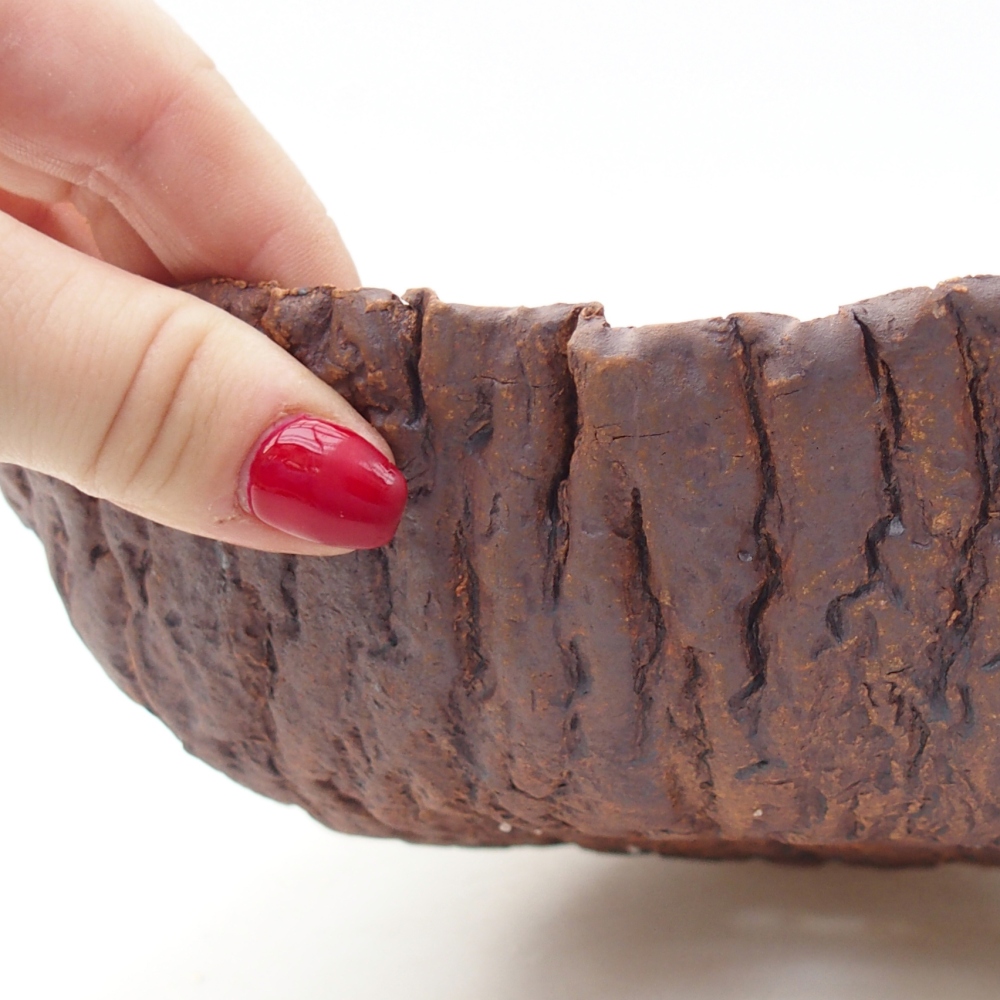 Conchiglia in ceramica 22 x 22,5 x 6 cm , colore marrone