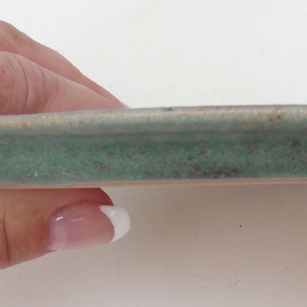 Piattino in ceramica H02 - 17,5 x 12 x 1 cm - verde