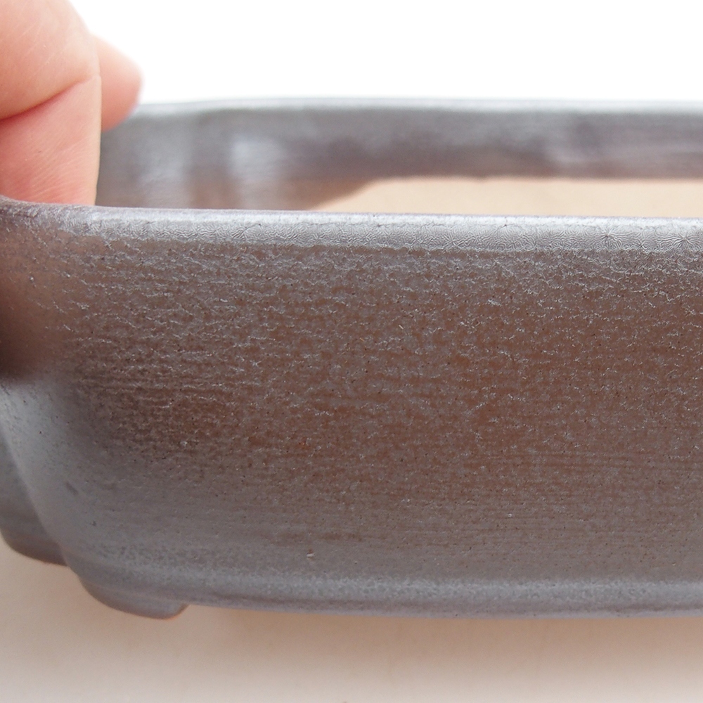 Ciotola bonsai in ceramica 18 x 13 x 5 cm, colore metallo