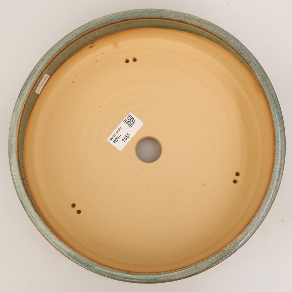 Vaso da bonsai in ceramica 26,5 x 26,5 x 6,5 cm, colore verde