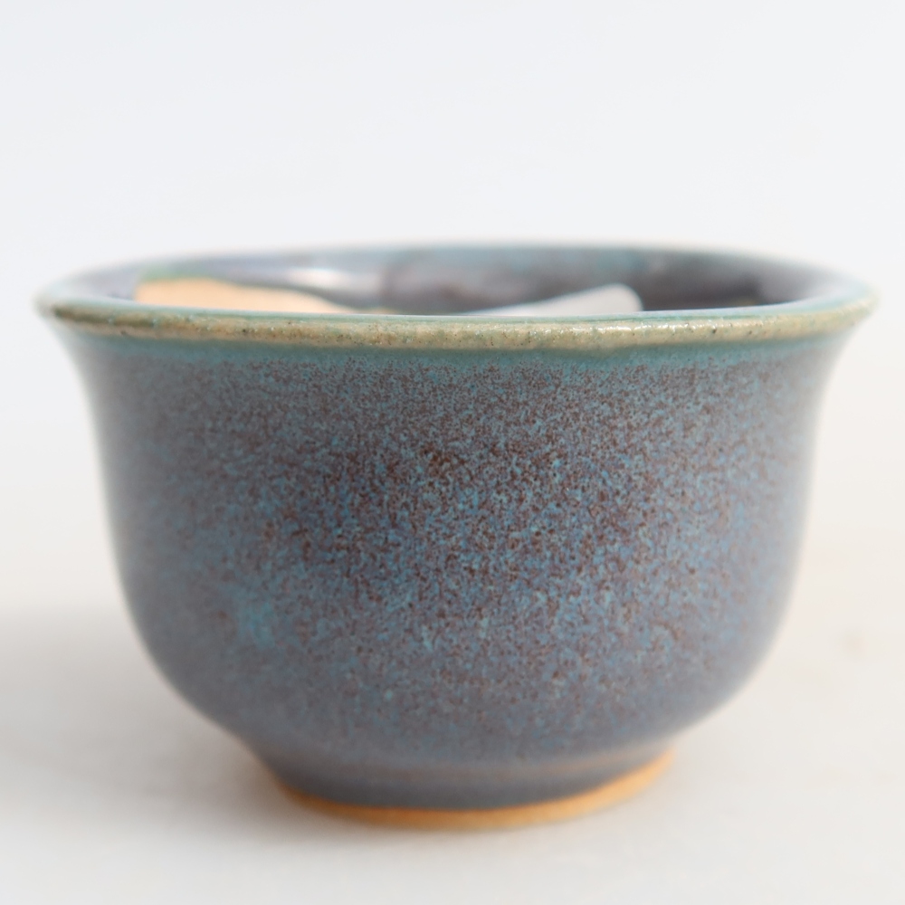 Vaso da bonsai in ceramica 5 x 5 x 3 cm, colore grigio