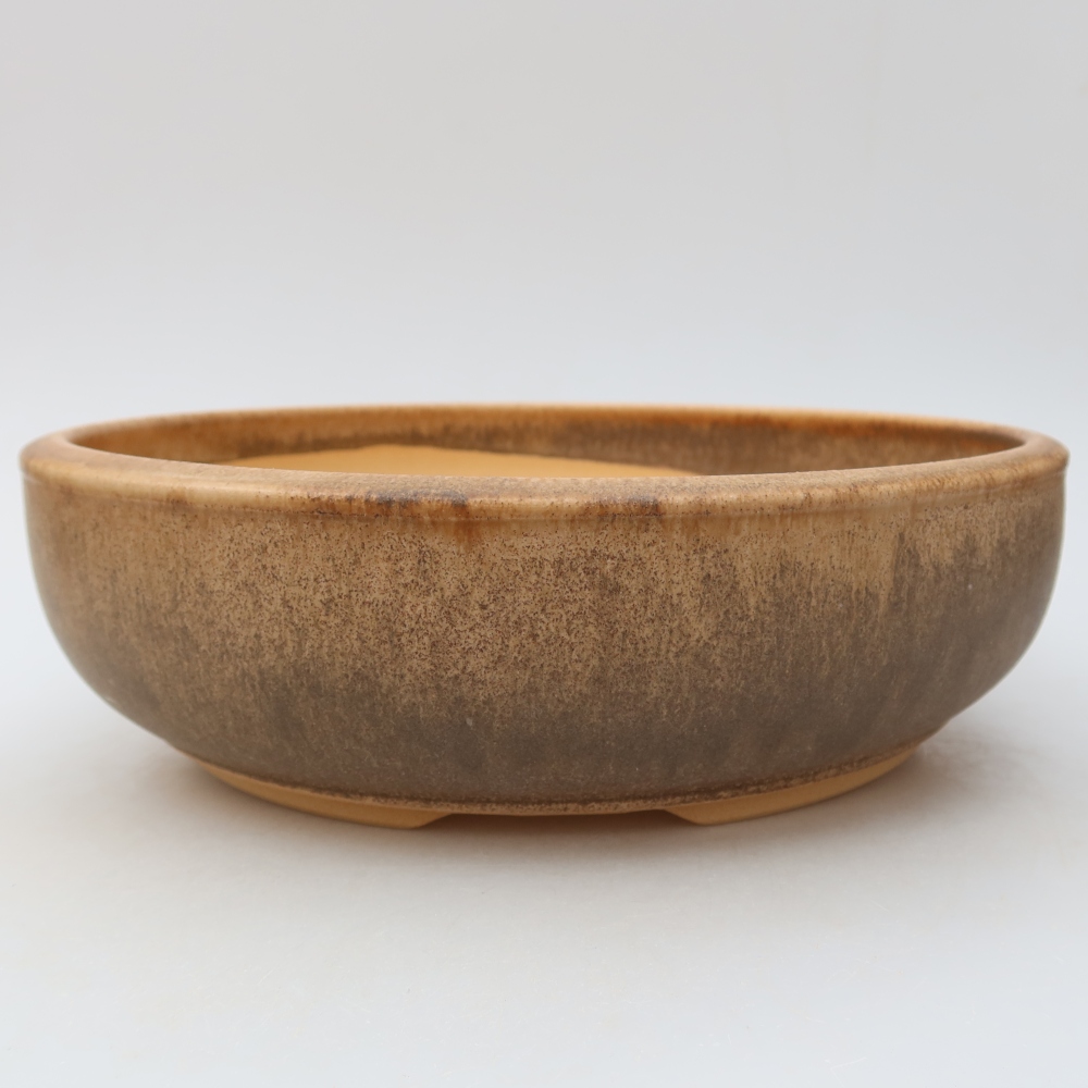 Vaso da bonsai in ceramica 26 x 26 x 7,5 cm, colore marrone