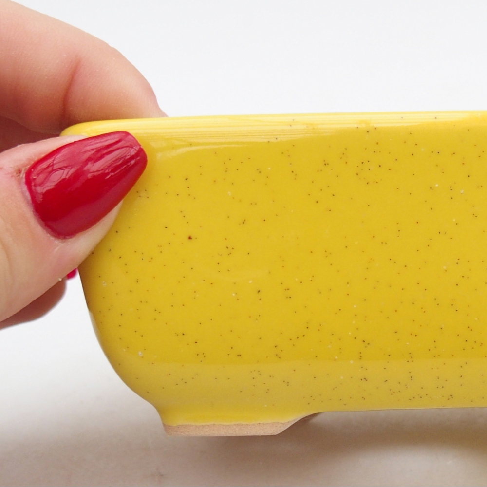 Ciotola bonsai in ceramica 26 x 26 x 8 cm, colore rosso