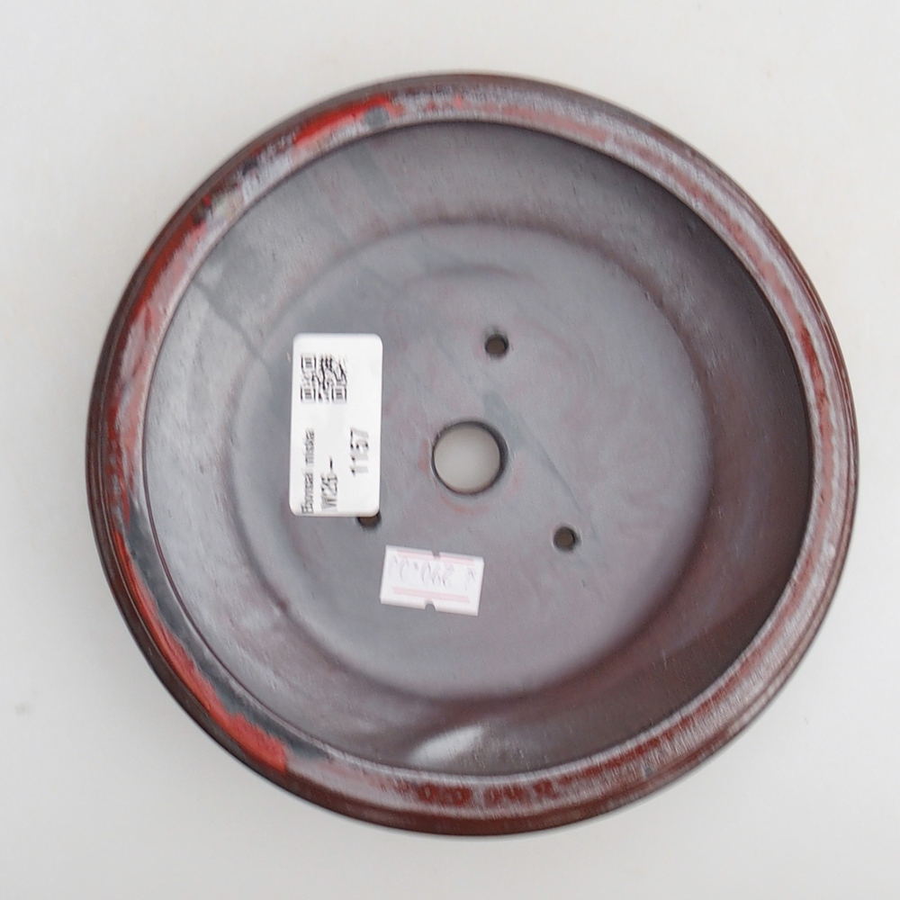 Ciotola per bonsai in ceramica 15 x 15 x 4,5 cm, colore rosso