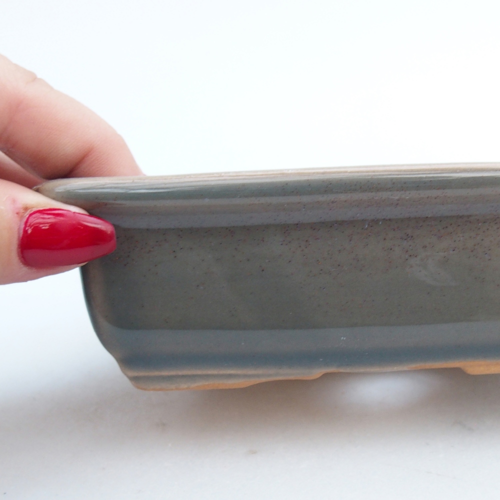 Ciotola bonsai in ceramica 26 x 26 x 8 cm, colore rosso