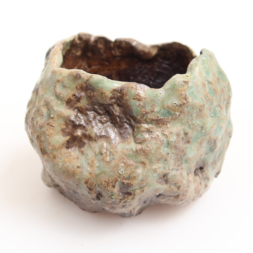 Conchiglia in ceramica  6 x 5,5 x 6 cm, colore verde