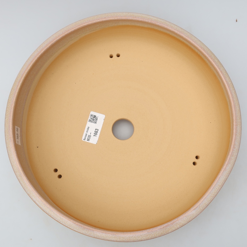 Vaso per bonsai in ceramica 26,5 x 26,5 x 6,5 cm, colore beige