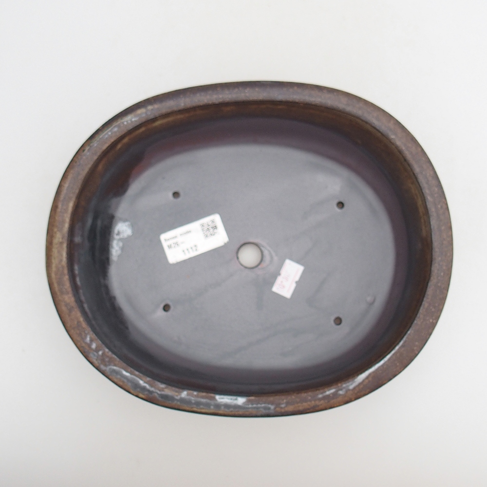 Ciotola bonsai in ceramica 23 x 19 x 7 cm, colore metallo