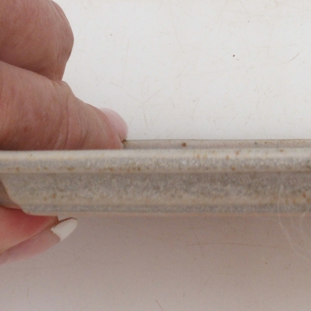 Piattino in ceramica H01 - 11,5 x 8 x 0,5 cm - beige