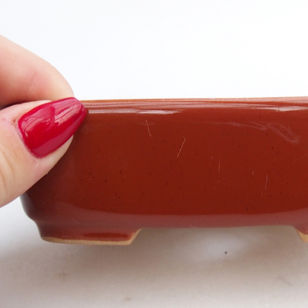 Ciotola bonsai in ceramica 26 x 26 x 8 cm, colore rosso