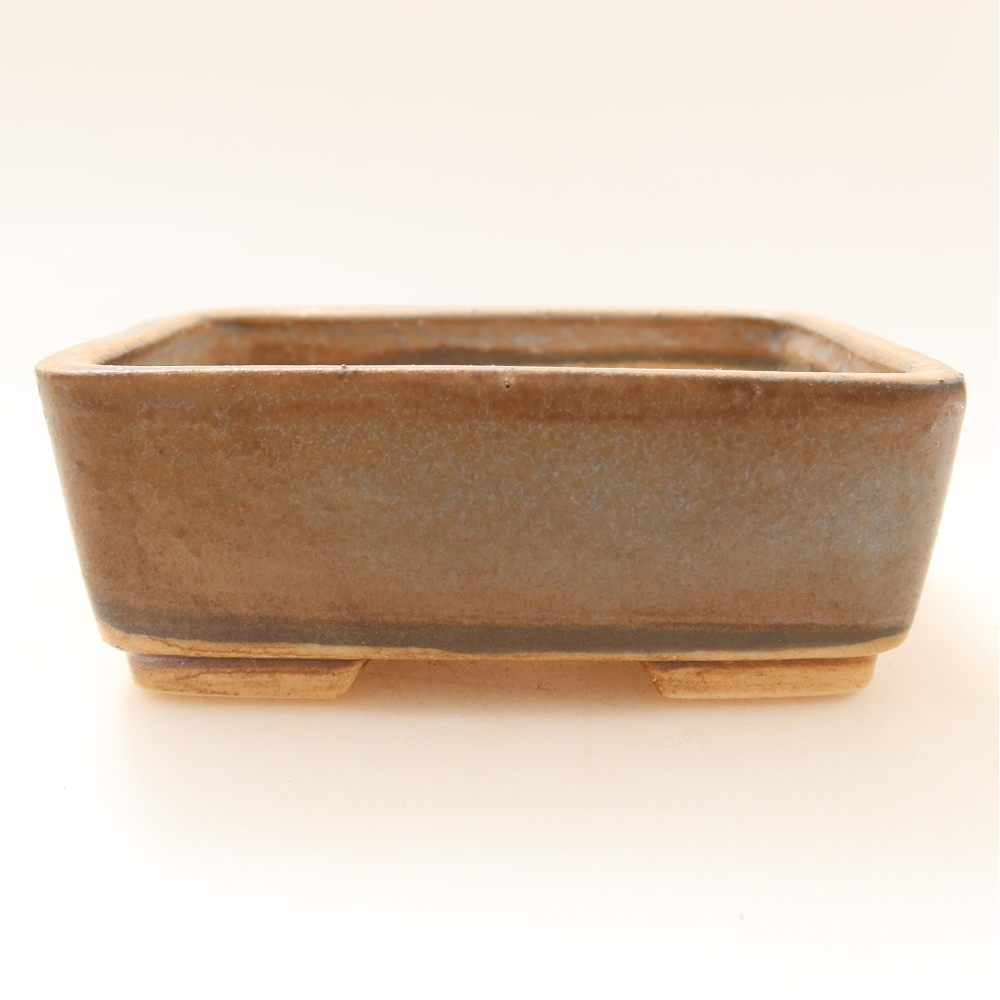 Ciotola per bonsai in ceramica 10 x 8 x 3,5 cm, marrone