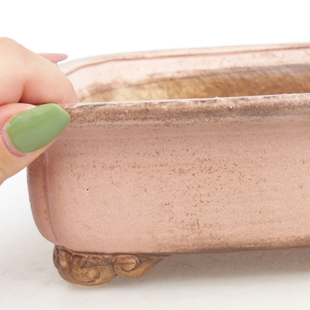 Ciotola bonsai in ceramica 20 x 17 x 6 cm, rosa