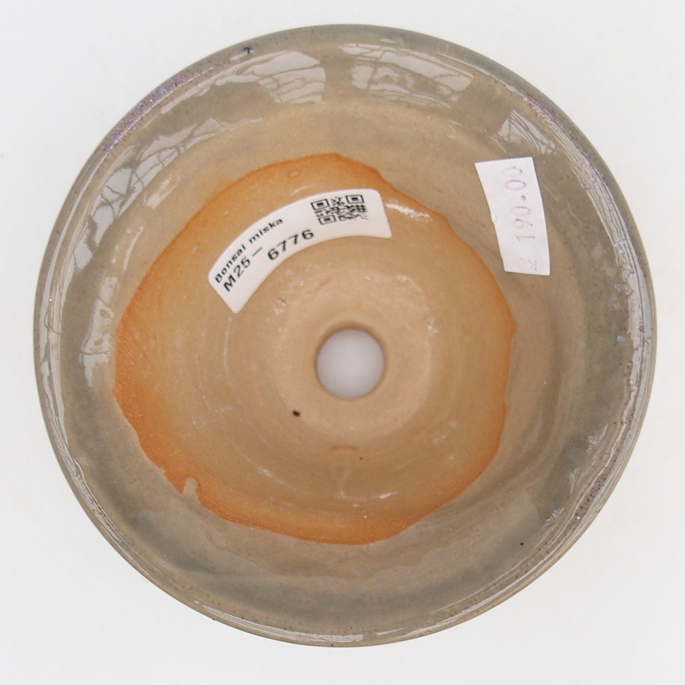 Ciotola bonsai in ceramica 10,5 x 10,5 x 7 cm, grigio