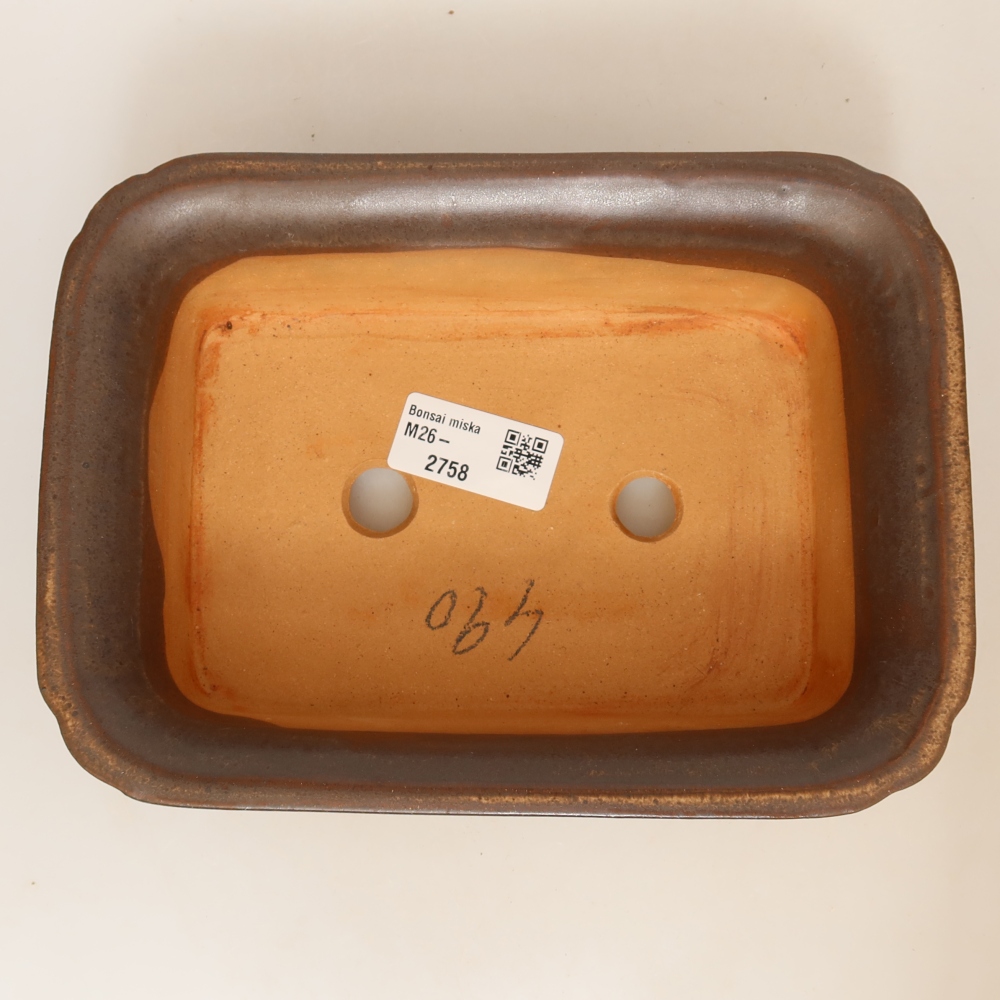 Ciotola in ceramica  20 x 15,5 x 5,5 cm, colore marrone
