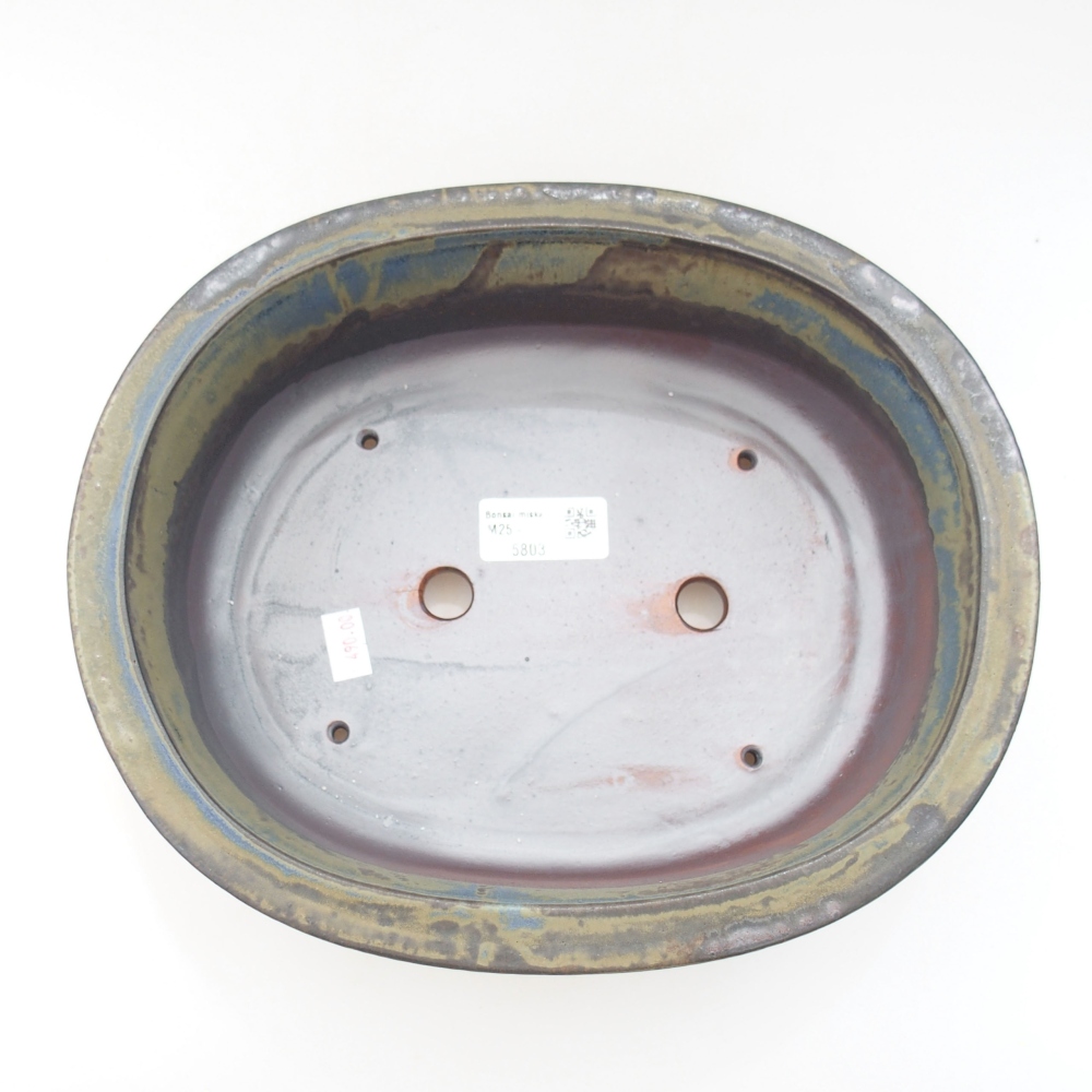 Ciotola per bonsai in ceramica 26 x 22 x 8 cm, marrone