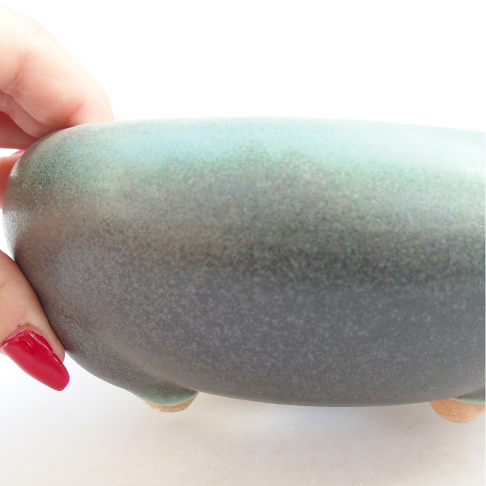 Ciotola bonsai in ceramica 26 x 26 x 8 cm, colore rosso