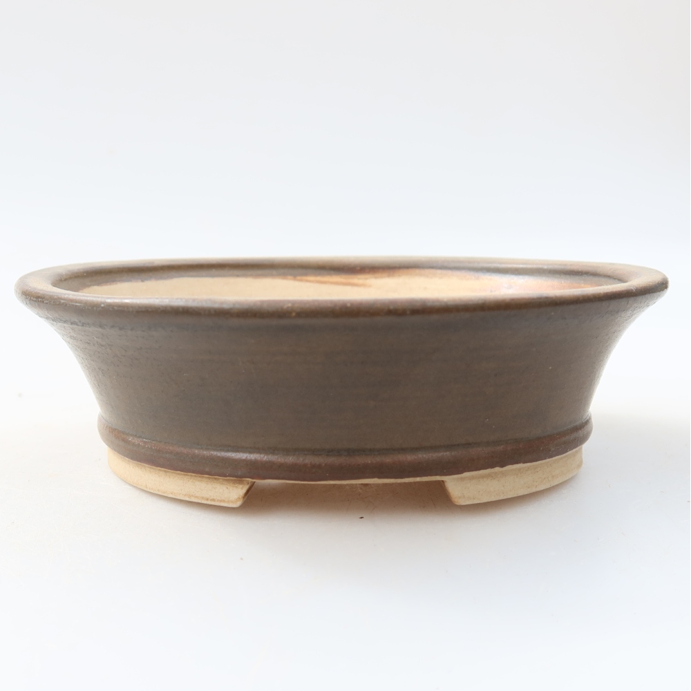 Vaso in ceramica per bonsai 13 x 11,5 x 4 cm, colore marrone