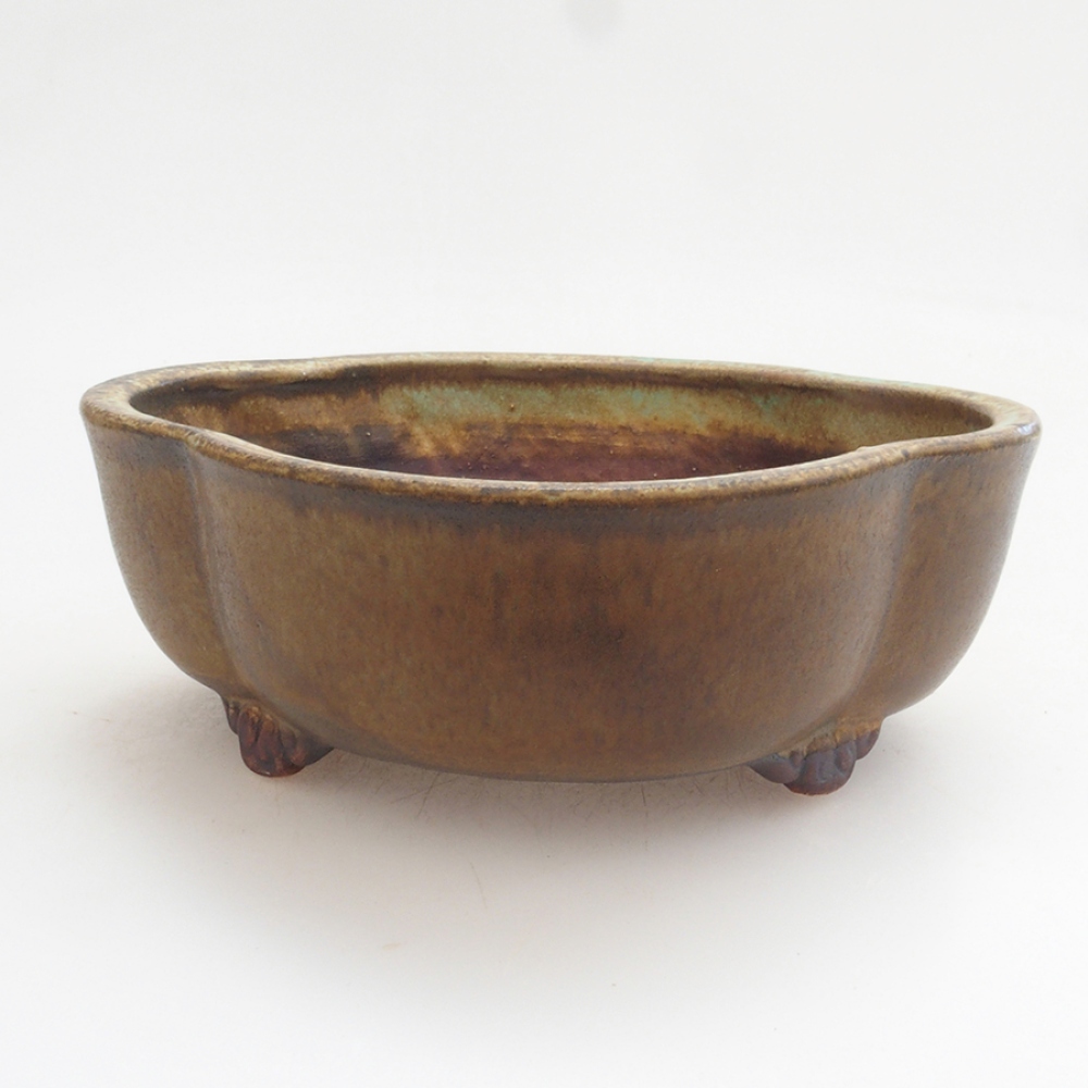 Ciotola per bonsai in ceramica 10 x 8,5 x 4 cm, marrone