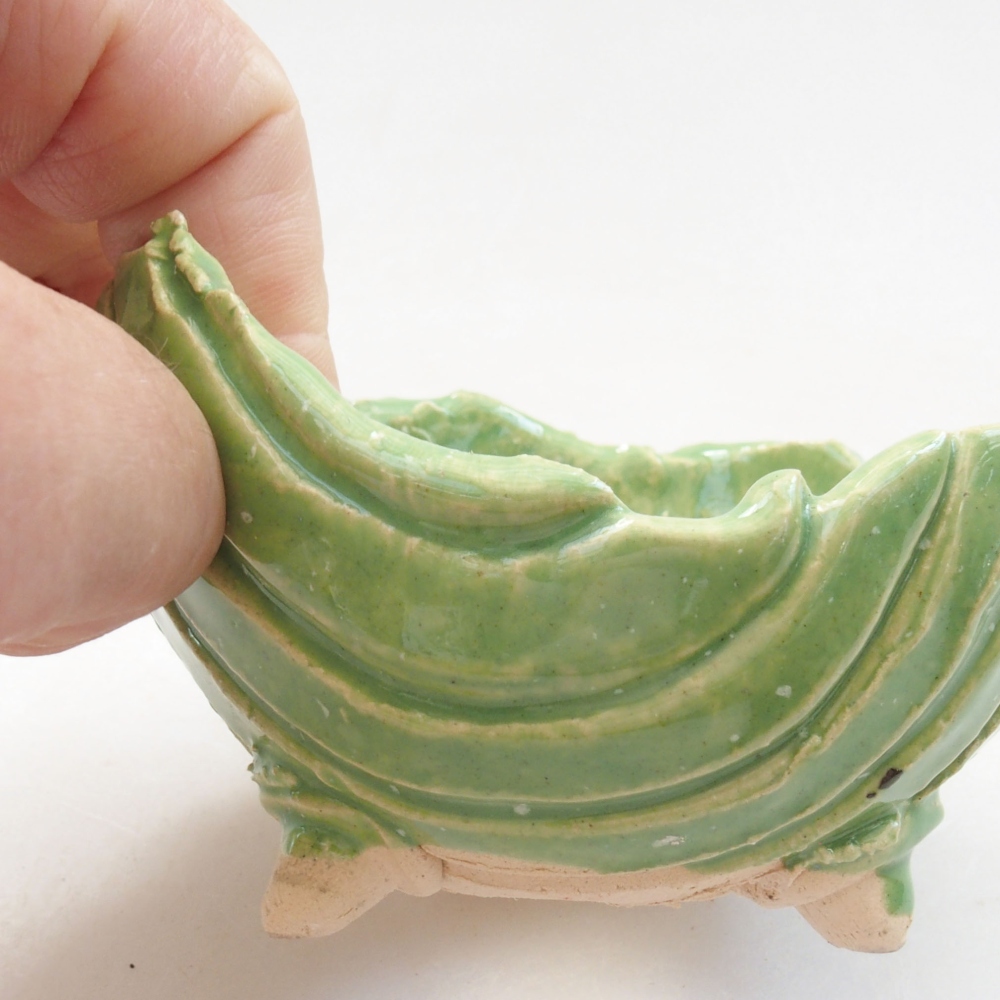 Conchiglia in ceramica 7,5 x 7 x 5,5 cm , colore verde