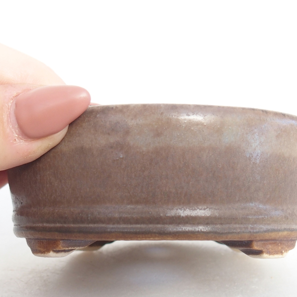 Ciotola bonsai in ceramica 9 x 9 x 3,5 cm, colore blu