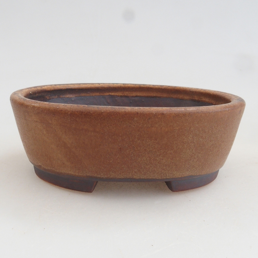 Ciotola per bonsai in ceramica 10 x 8,5 x 4 cm, marrone