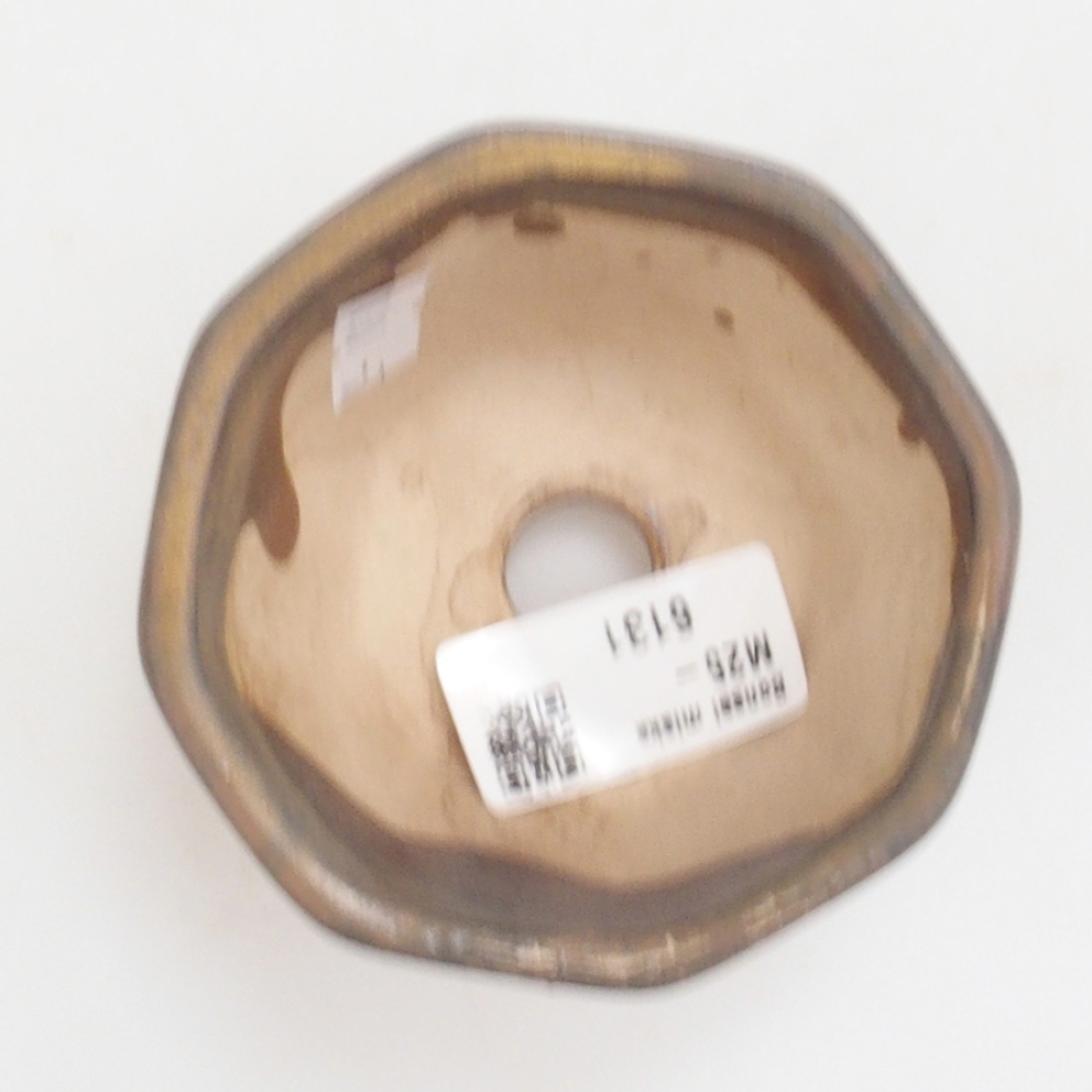 Ciotola per bonsai in ceramica 10 x 8,5 x 4 cm, marrone