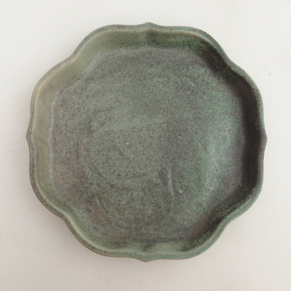 Piattino in ceramica H06 - 14 x 14 x 1,5 cm - verde