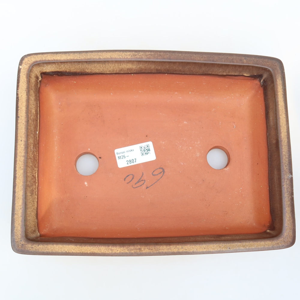 Ciotola in ceramica  25,5 x 19 x 6,5 cm, colore marrone