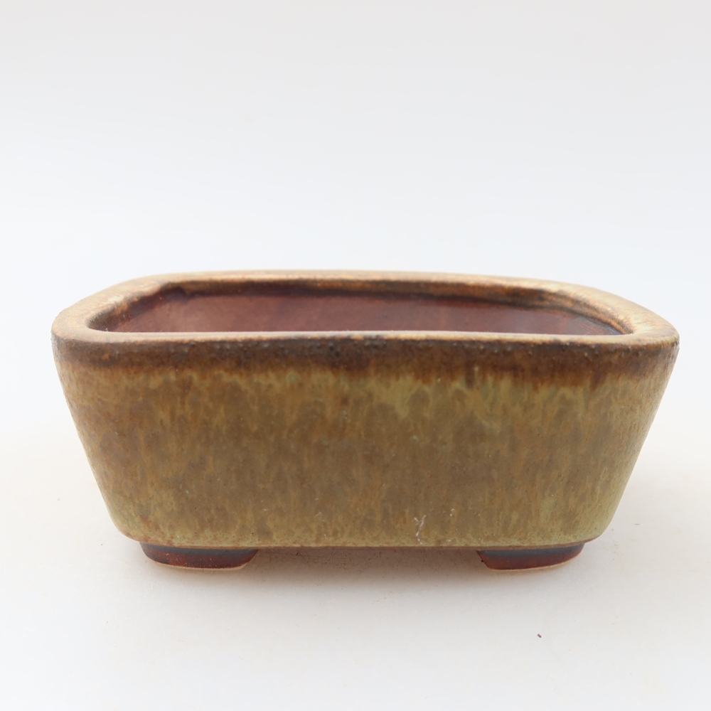 Ciotola per bonsai in ceramica 10 x 8,5 x 4 cm, verde