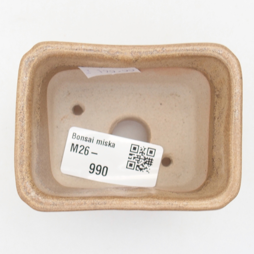 Ciotola per bonsai in ceramica 7,5 x 5,5 x 5 cm, colore beige