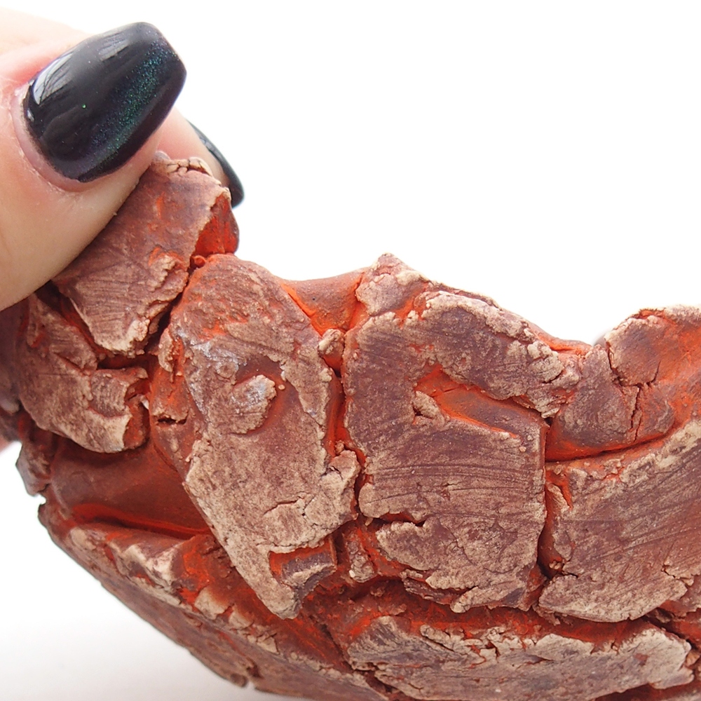 Conchiglia in ceramica 11,5 x 10,5 x 6 cm , colore arancione