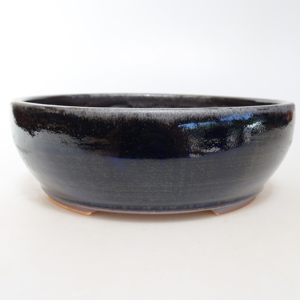 Ciotola bonsai in ceramica 18 x 18 x 6,5 cm, colore blu