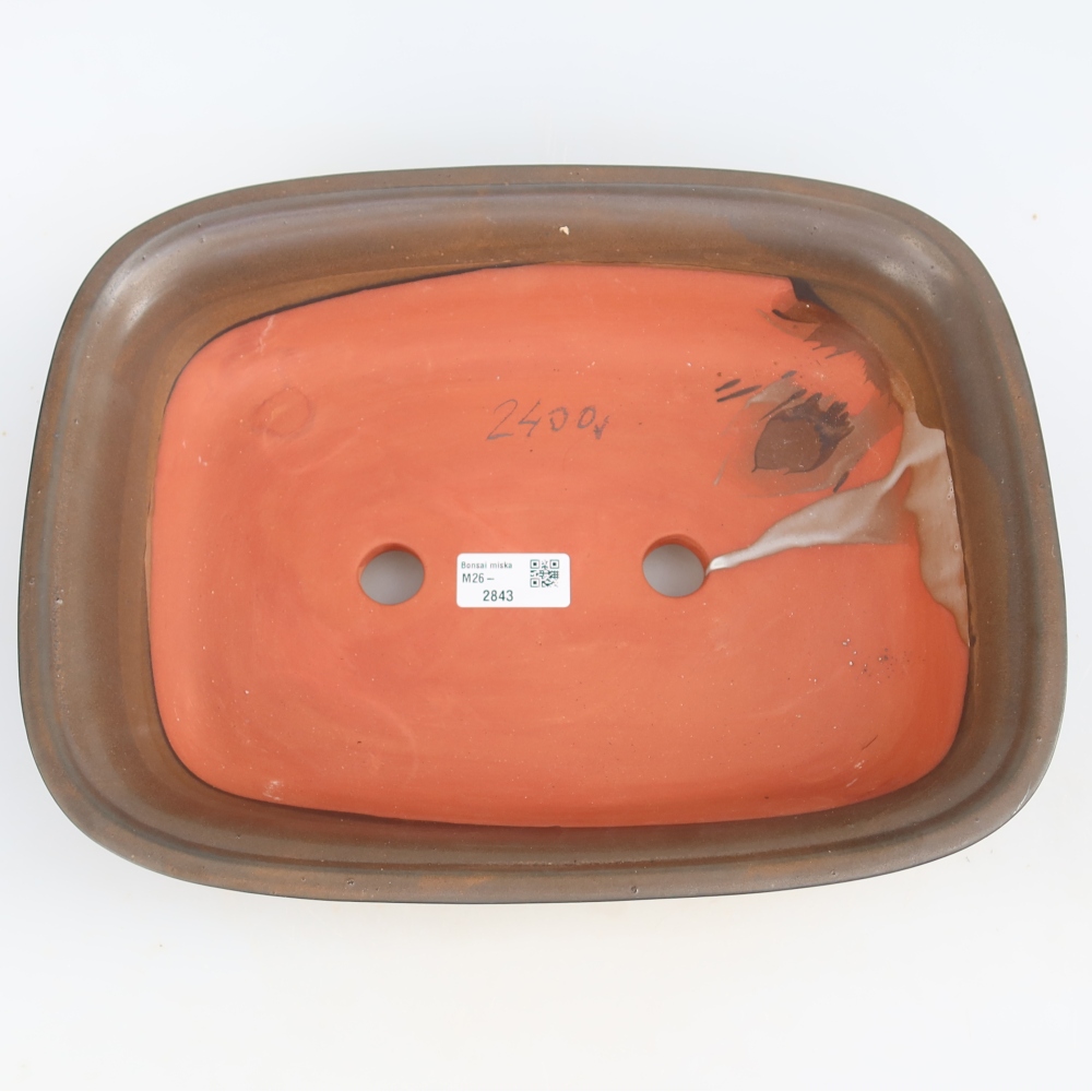 Ciotola in ceramica  33,5 x 26 x 8 cm, colore marrone