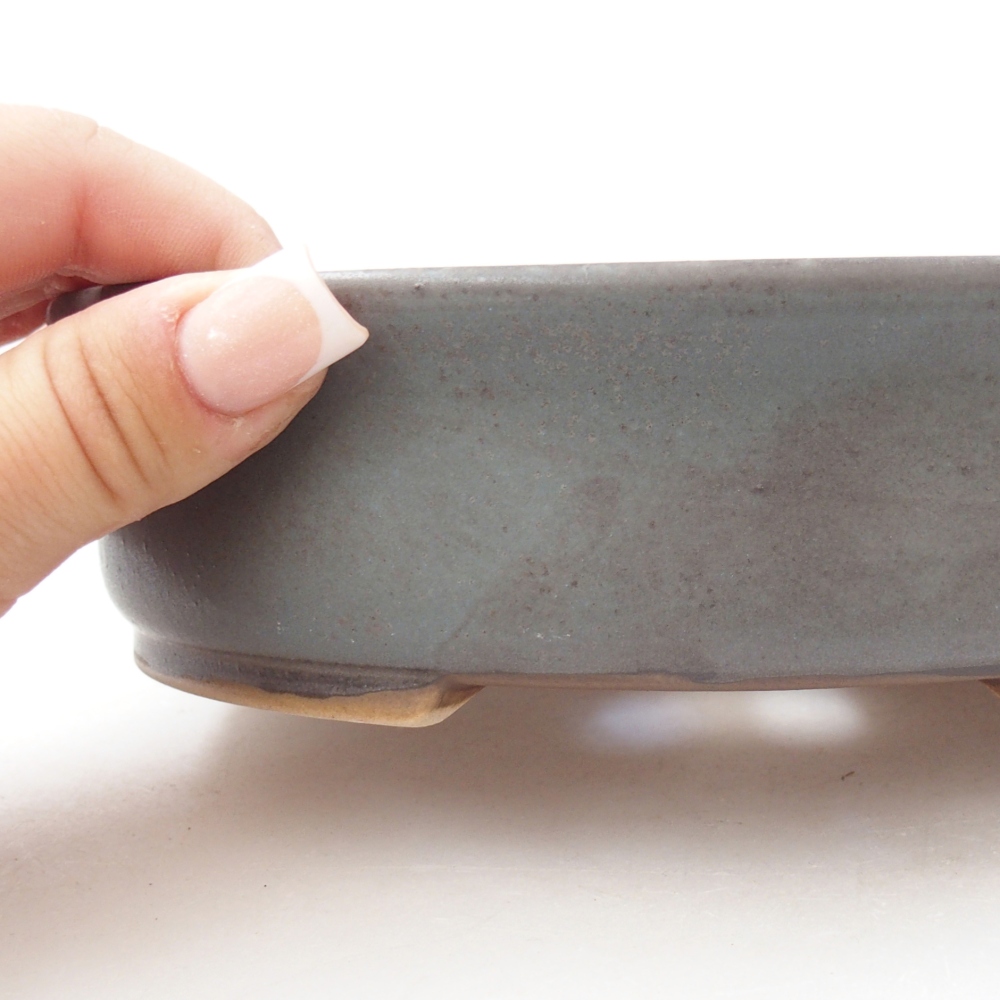 Ciotola bonsai in ceramica 17,5 x 16 x 4,5 cm, colore blu