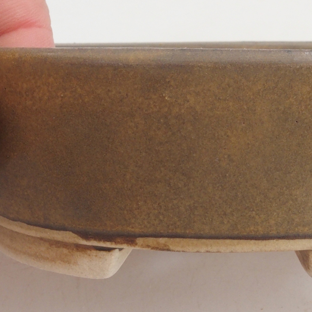 Ciotola per bonsai in ceramica 10 x 8,5 x 4 cm, marrone