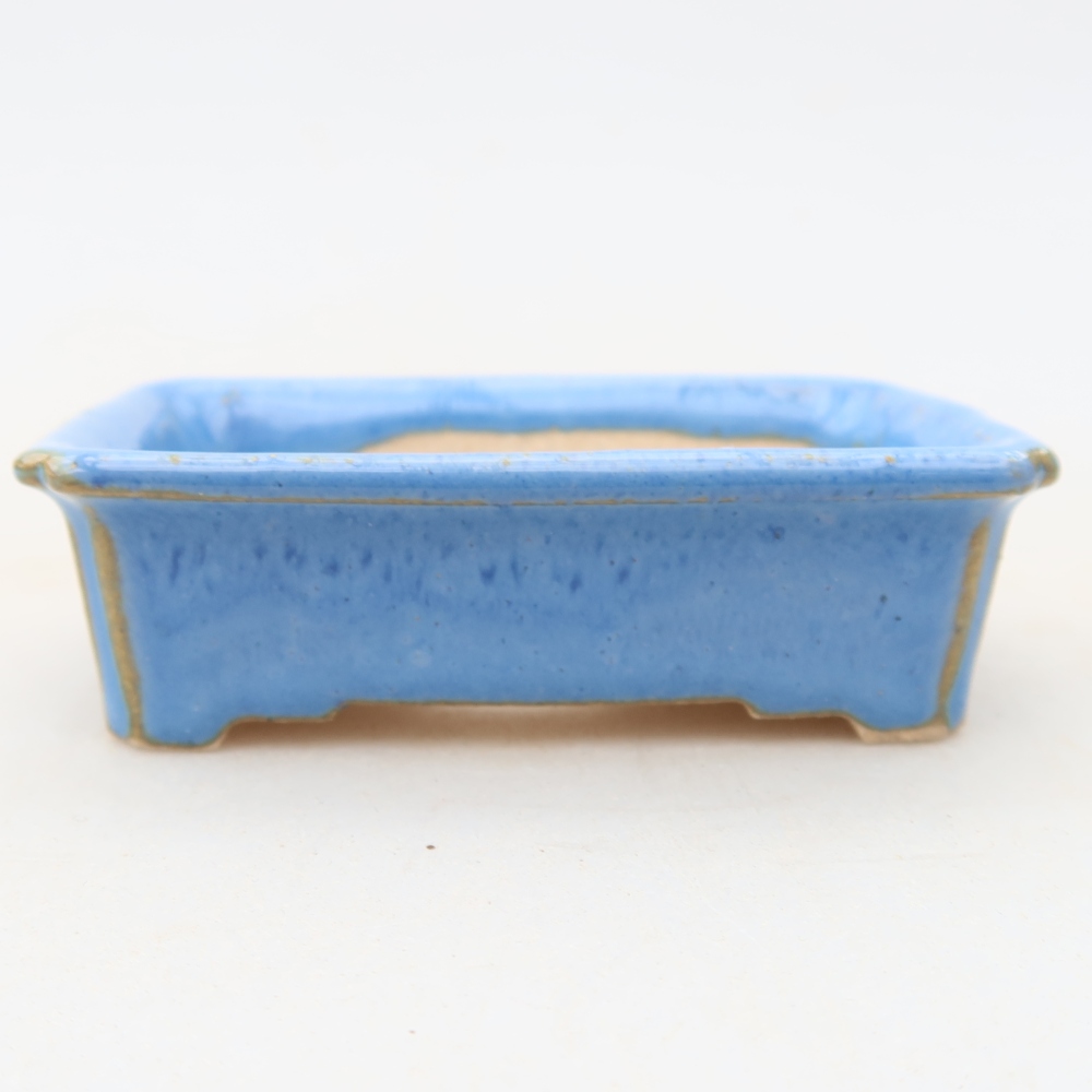 Vaso da bonsai in ceramica 7 x 5 x 2 cm, colore blu