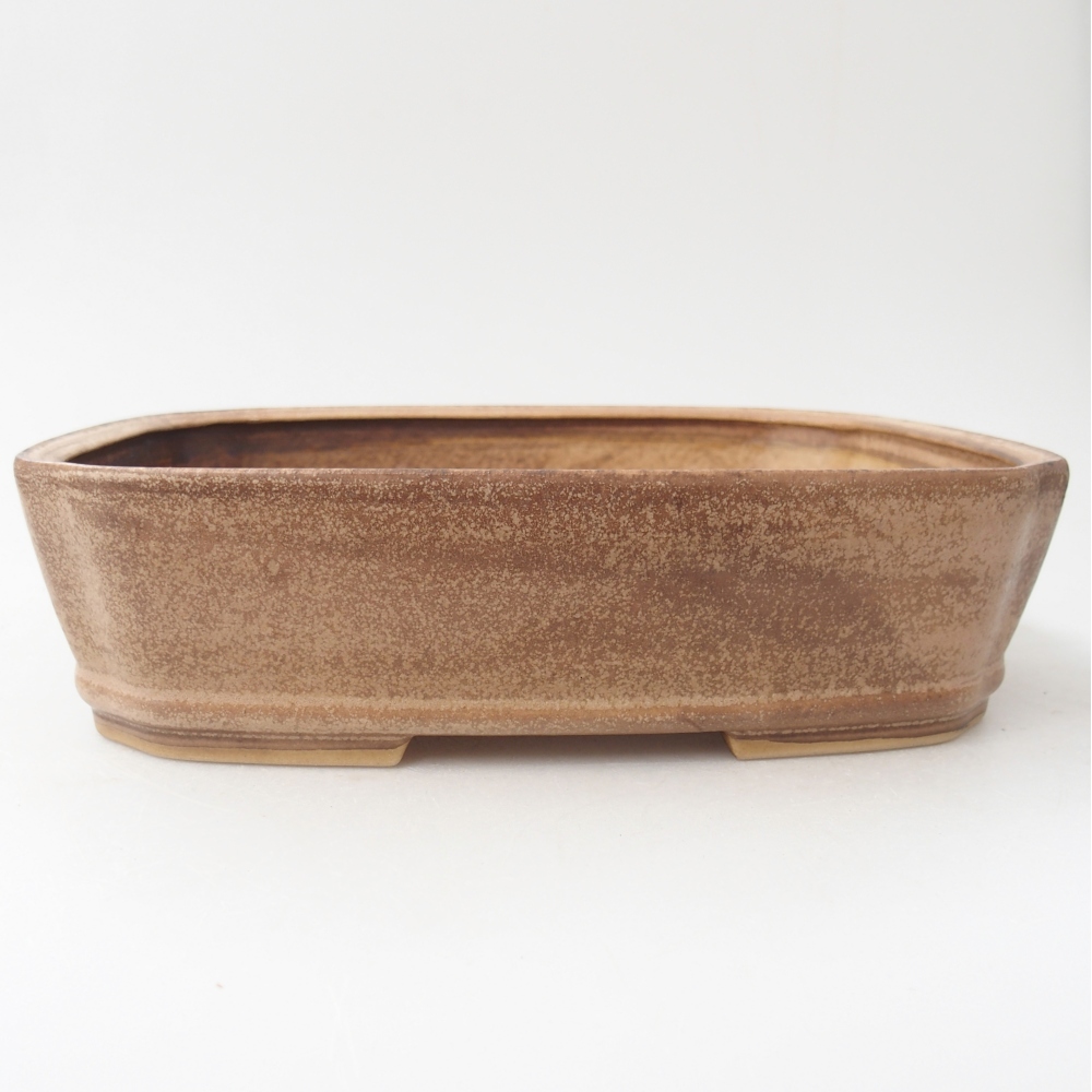 Ciotola bonsai in ceramica 24,5 x 21,5 x 6,5 cm, colore beige