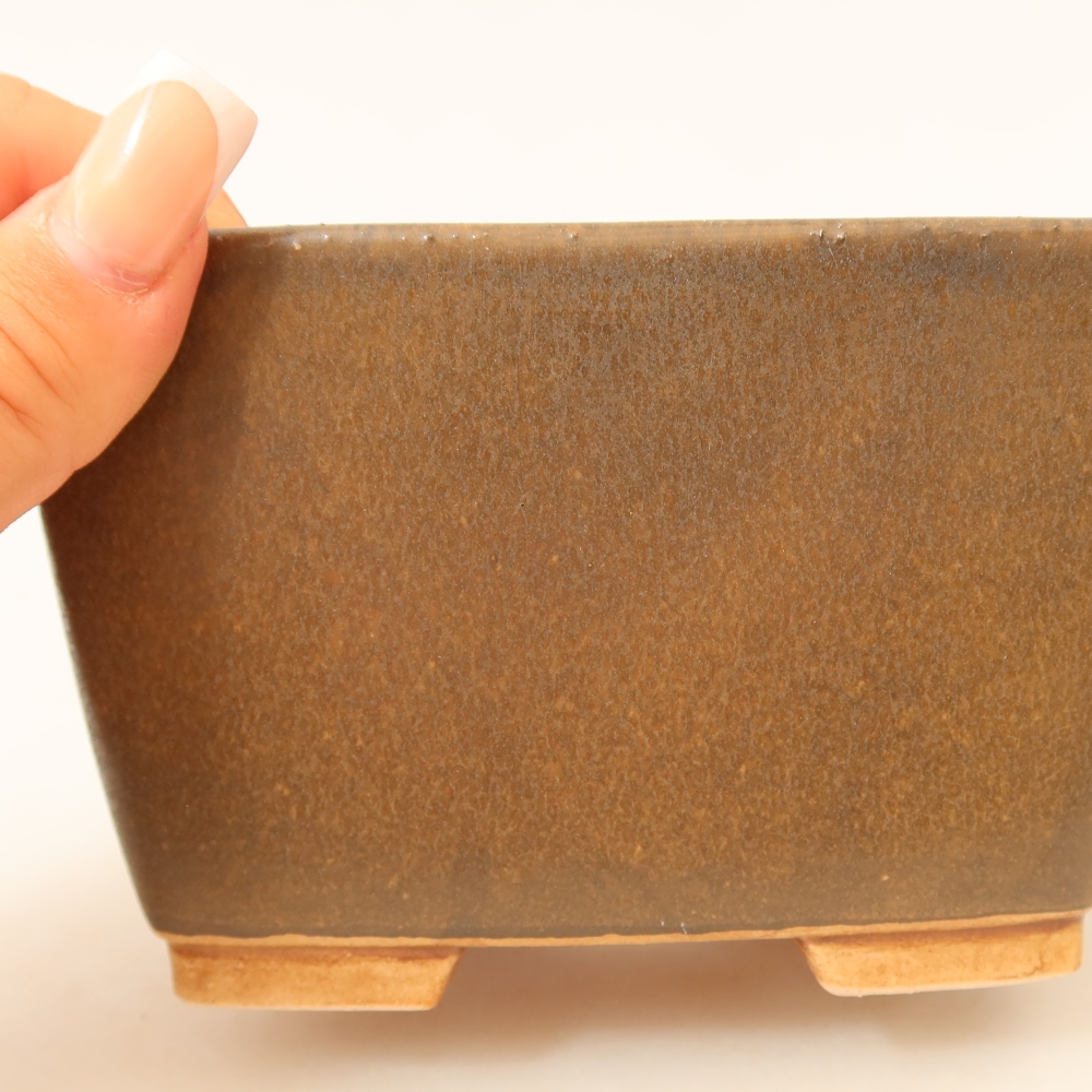 Ciotola bonsai in ceramica 13 x 13 x 8 cm, marrone