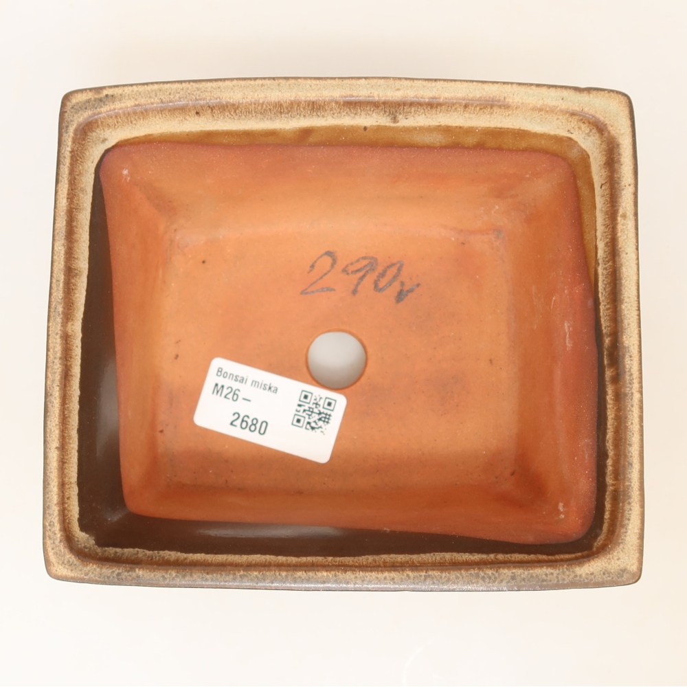 Ciotola in ceramica  14,5 x 12,5 x 7 cm, colore marrone