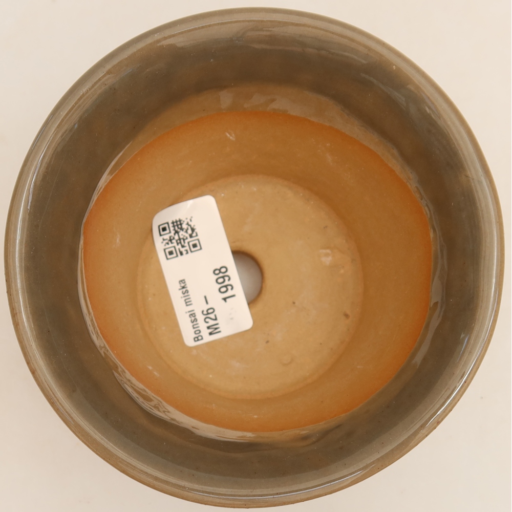 Vaso da bonsai in ceramica 11 x 11 x 7 cm, colore grigio