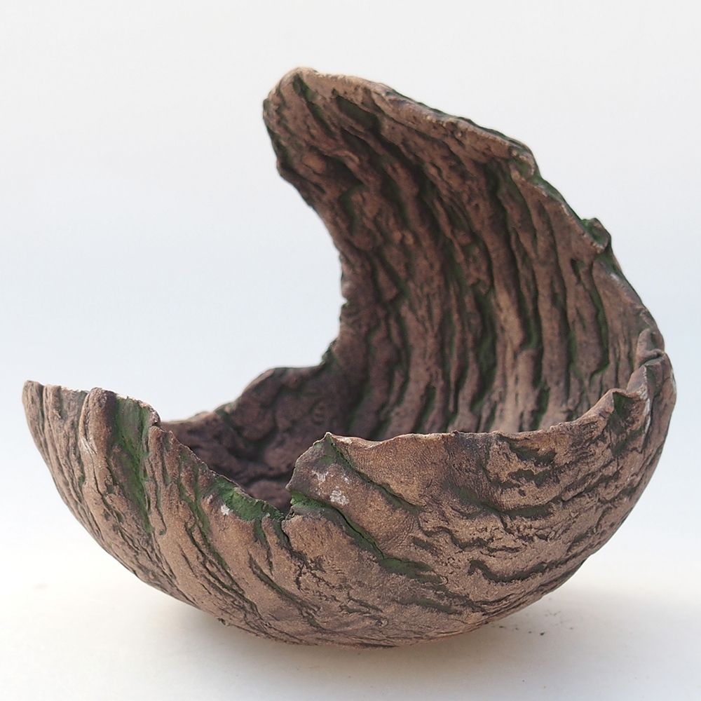 Conchiglia in ceramica 13 x 13 x 12 cm , colore verde