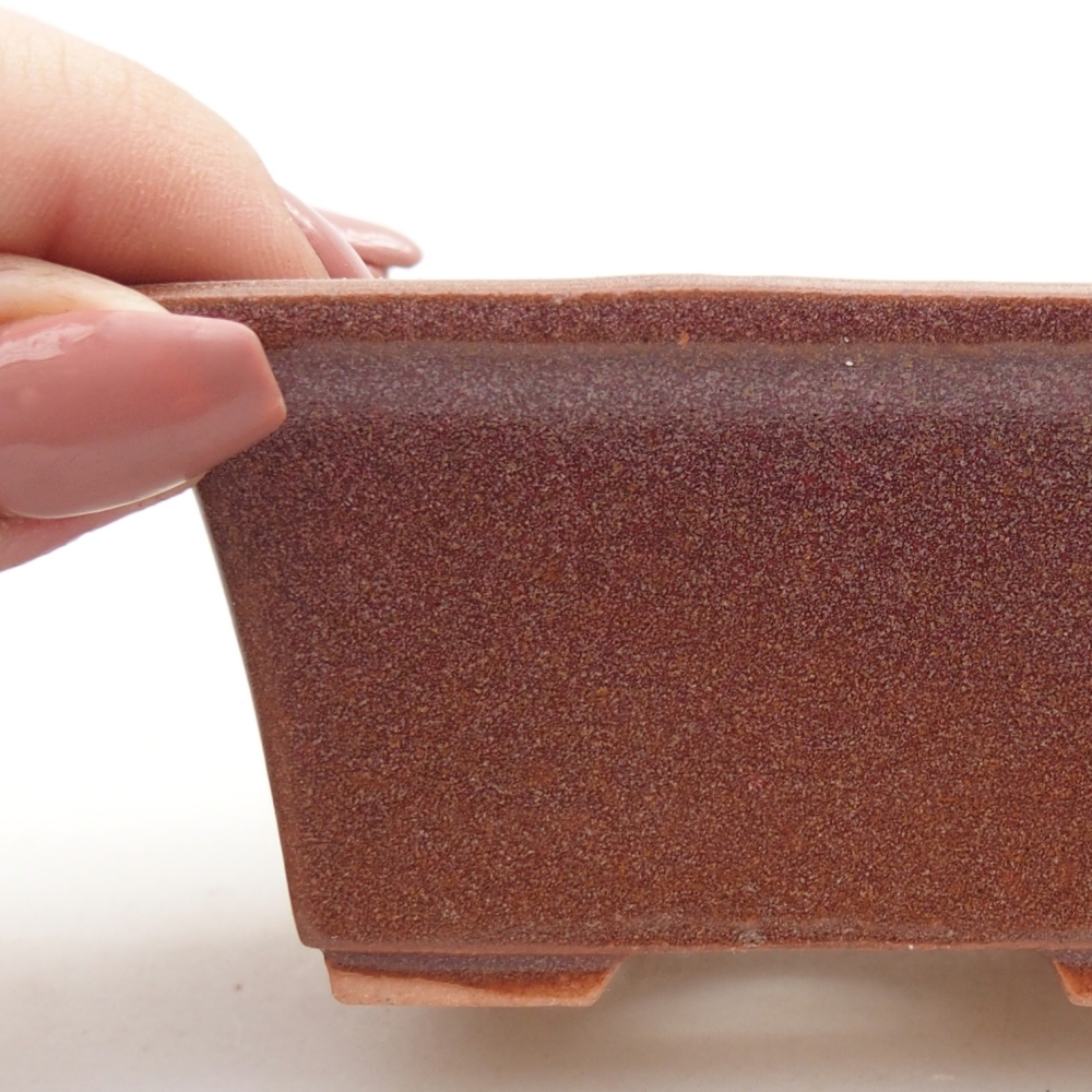 Ciotola bonsai in ceramica 8 x 6 x 4 cm, bordeaux