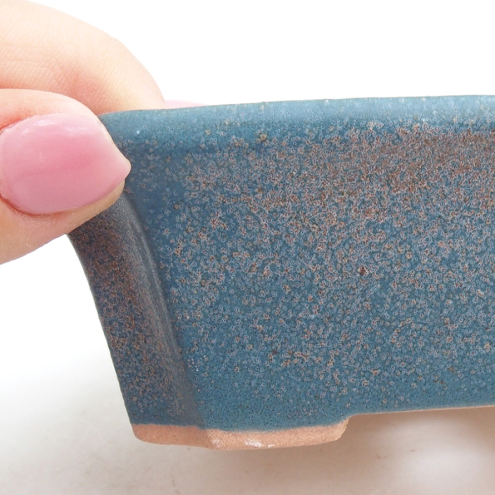 Ciotola bonsai in ceramica 13 x 10,5 x 4 cm, colore blu