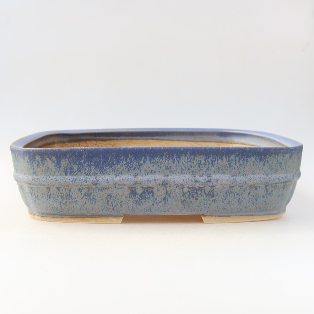 Vaso in ceramica per bonsai 29 x 23 x 7 cm, colore blu